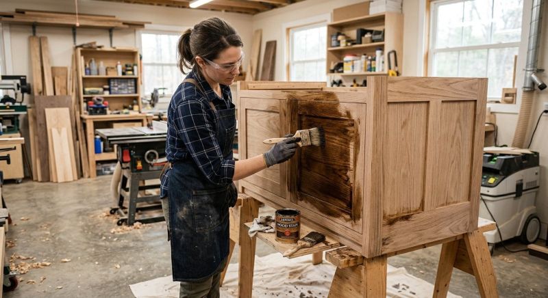 Built In Cabinetry Staining in Kokomo, IN