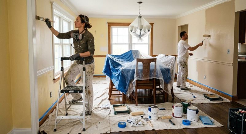 Living Room Painting in Waco, TX